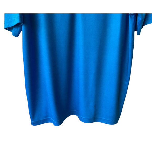 PGA Tour Golf  Men's Large Blue Polo Shirt Striped Performance Moisture Wicking - Picture 9 of 9